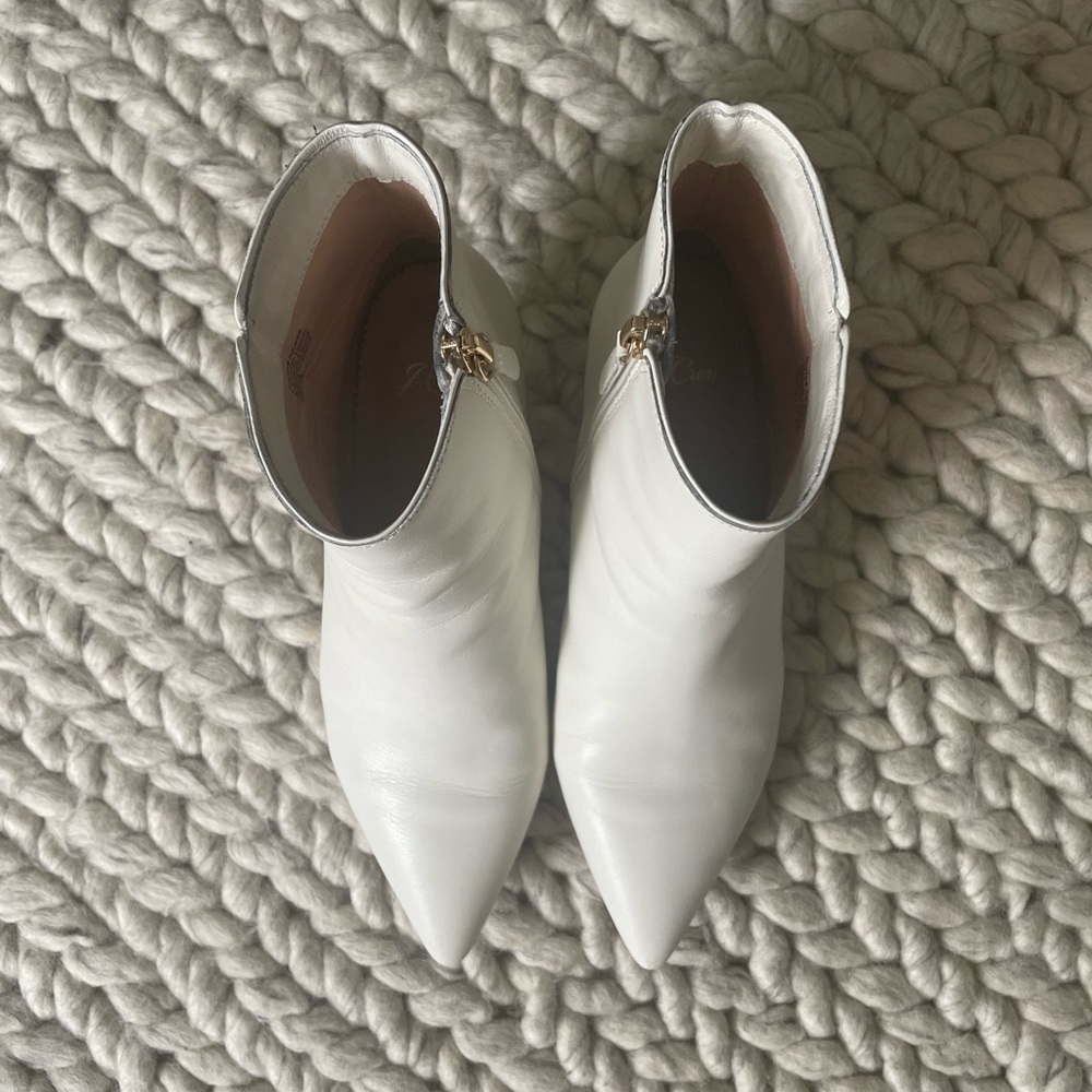 J. Crew Fiona White Leather Boots - Picture 2 of 8